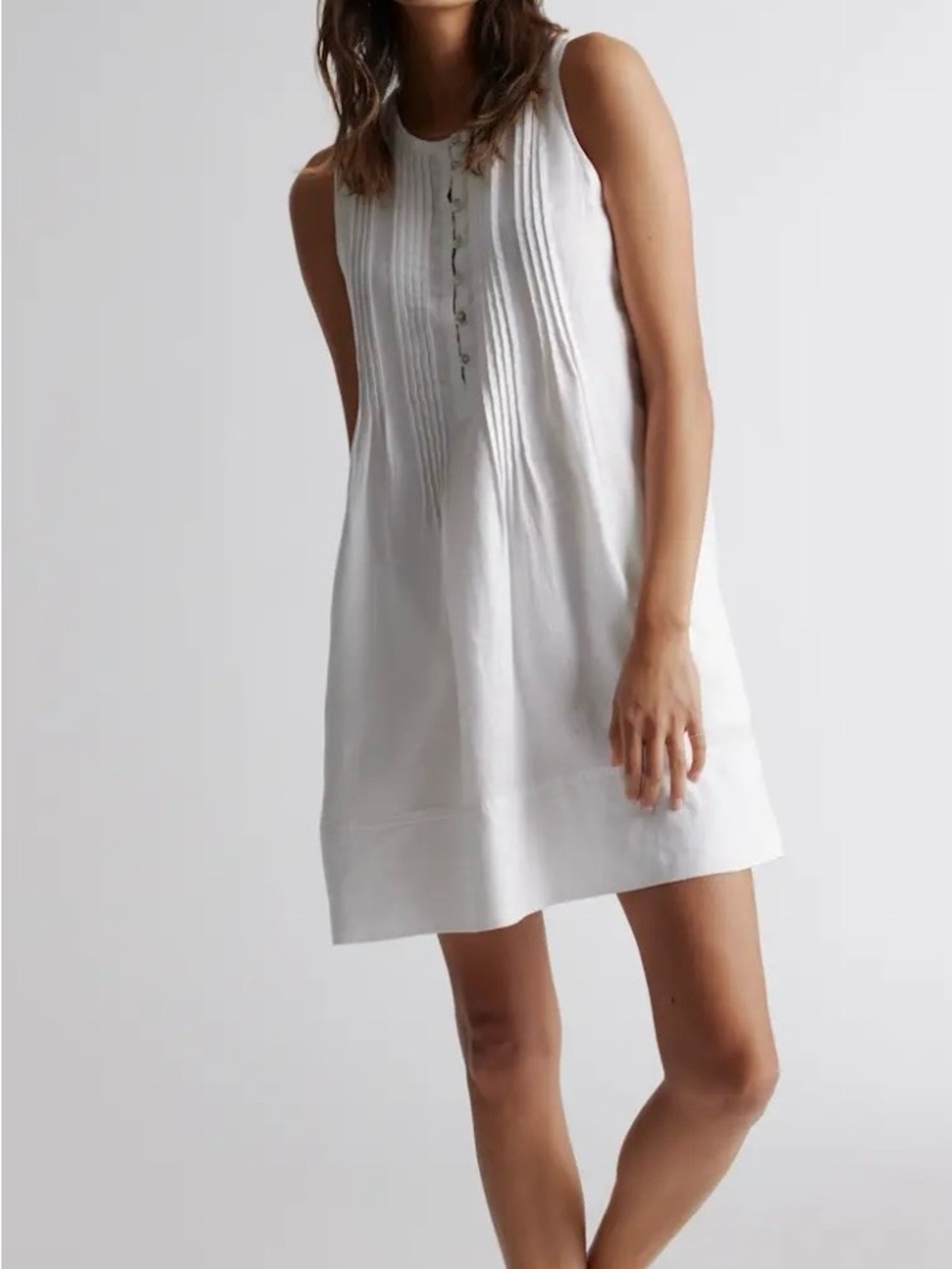 Quince 100% European Linen
Sleeveless Swing Dress. XS